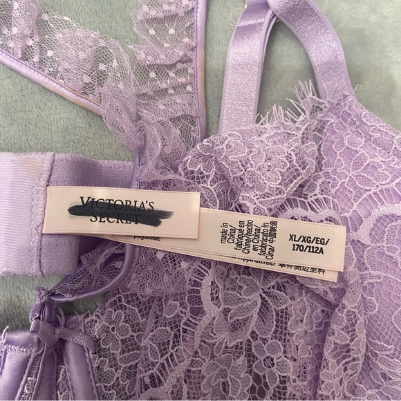 New! Victoria’s Secret Unicorn Mesh High Neck Wicked Apron Babydoll 4186 - Picture 5 of 9